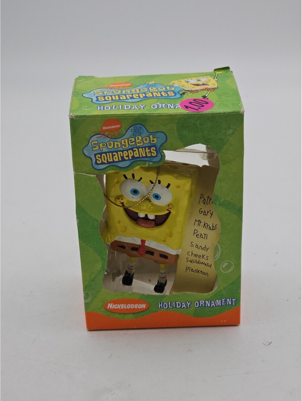 Spongebob Squarepants Holiday Tree Ornament Nickelodeon Christmas 2008